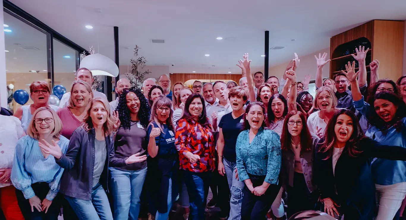 A corporate group playing games at House Rules
